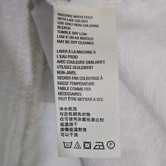 Free People We the Free White Sidecar Cutoff Denim Mini Skirt NEW Women's 28 - Picture 11 of 12